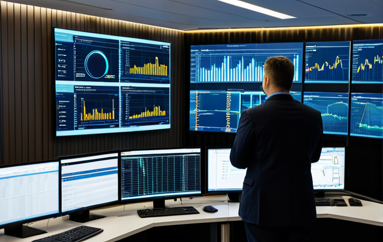 AI Fraud Detection in Banking**
"A modern bank's security operations center, displaying real-time fraud detection analytics on large screens. Data visualizations highlight anomalous transactions. Employees are diligently monitoring the system. Focus on advanced technology and network security. Safe for work, appropriate content, fully clothed, professional, perfect anatomy, correct proportions, natural pose."
**