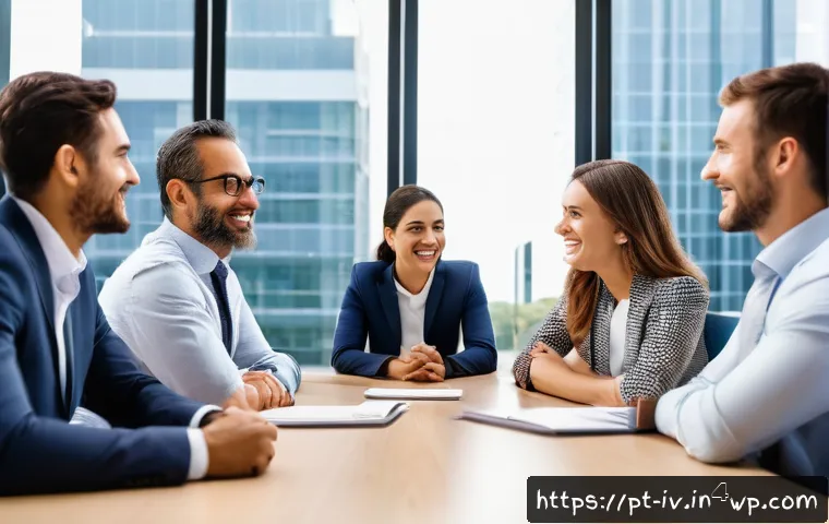 지식의 한계 인식이 팀워크에 미치는 영향 - A diverse team of professionals in a modern Brazilian office setting, engaged in an open discussion ...