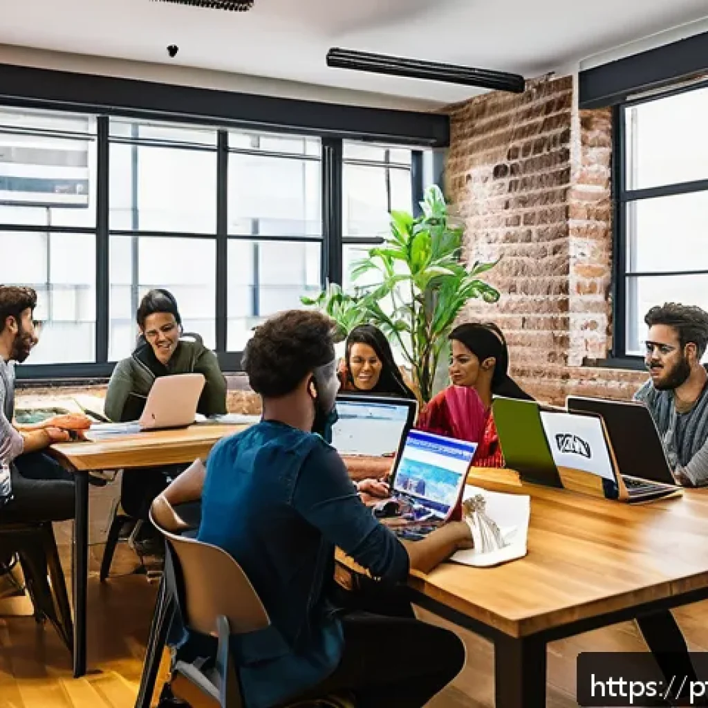 지식의 한계와 지속적인 개선 - A diverse group of young professionals studying together in a modern co-working space in S&atilde;o Paulo, ...