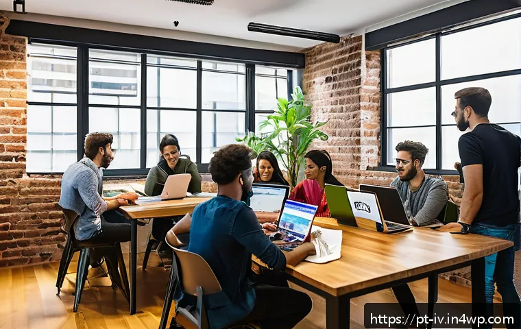 지식의 한계와 지속적인 개선 - A diverse group of young professionals studying together in a modern co-working space in São Paulo, ...